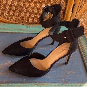 Michael Shannon Black Ankle Strap Heels Size 10 Great Condition